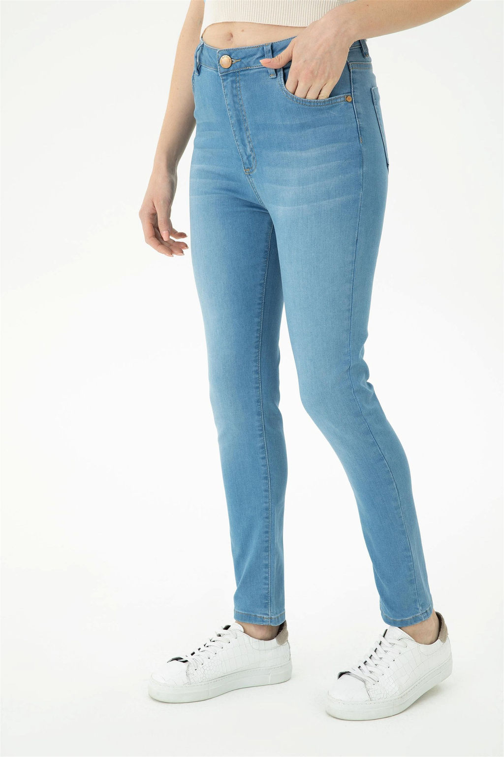 Женские голубые джинсовые брюки - U.s. polo assn фото 9