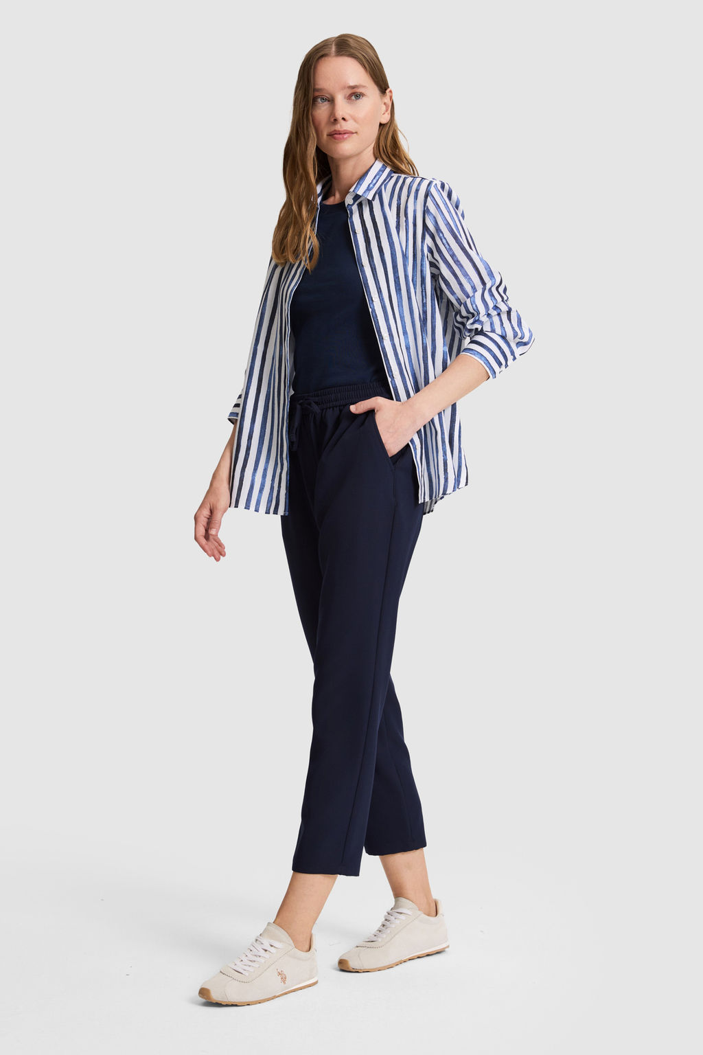 Kad_n Lacivert Kanvas Pantolon - U.s. polo assn фото 3