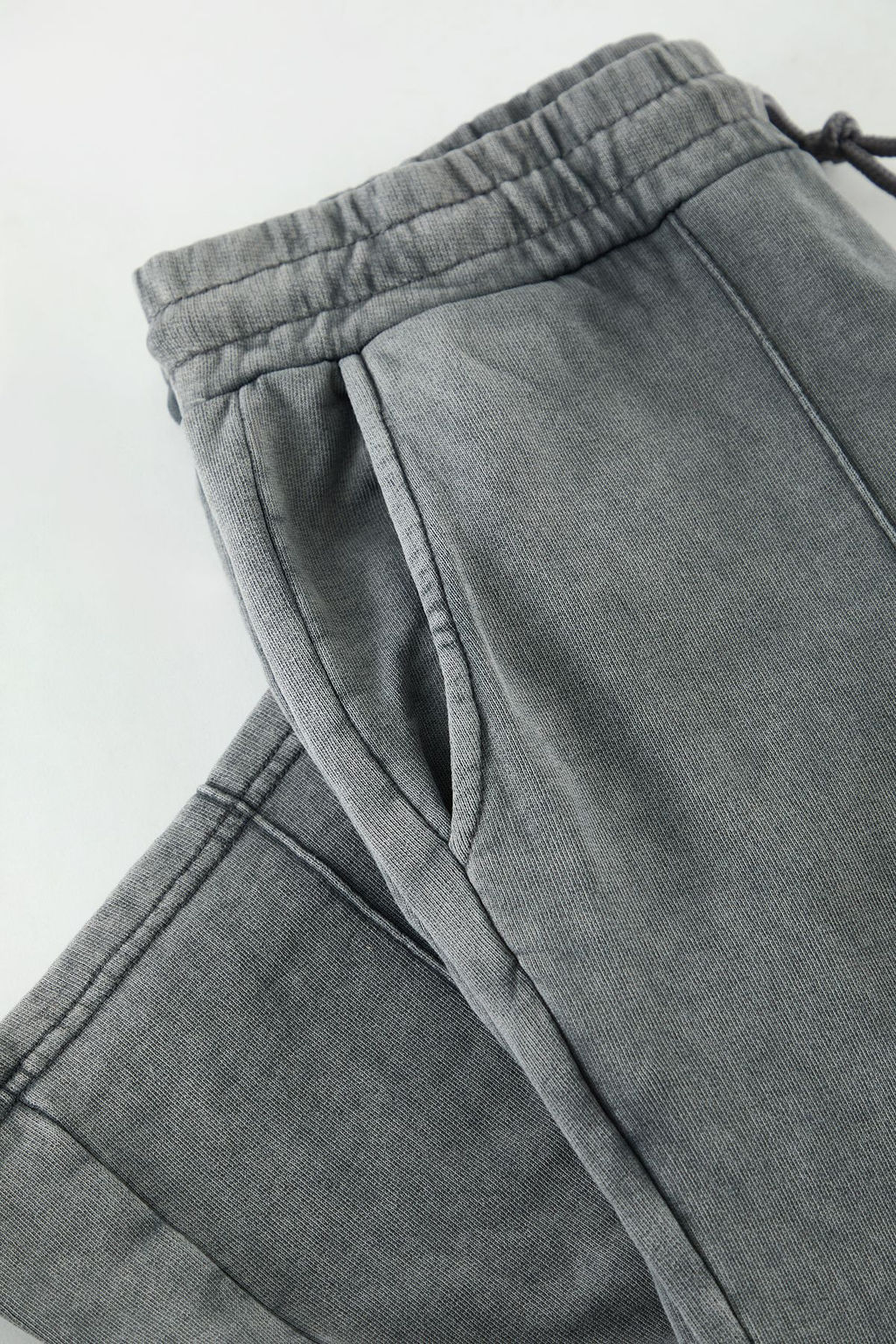 TRENDYOL MAN Antrasit Wide Leg Nervurlu Eskitme/Soluk Efektli Basic Esofman Alt? TMNAW25EA00007 - Trendyolmilla фото 7