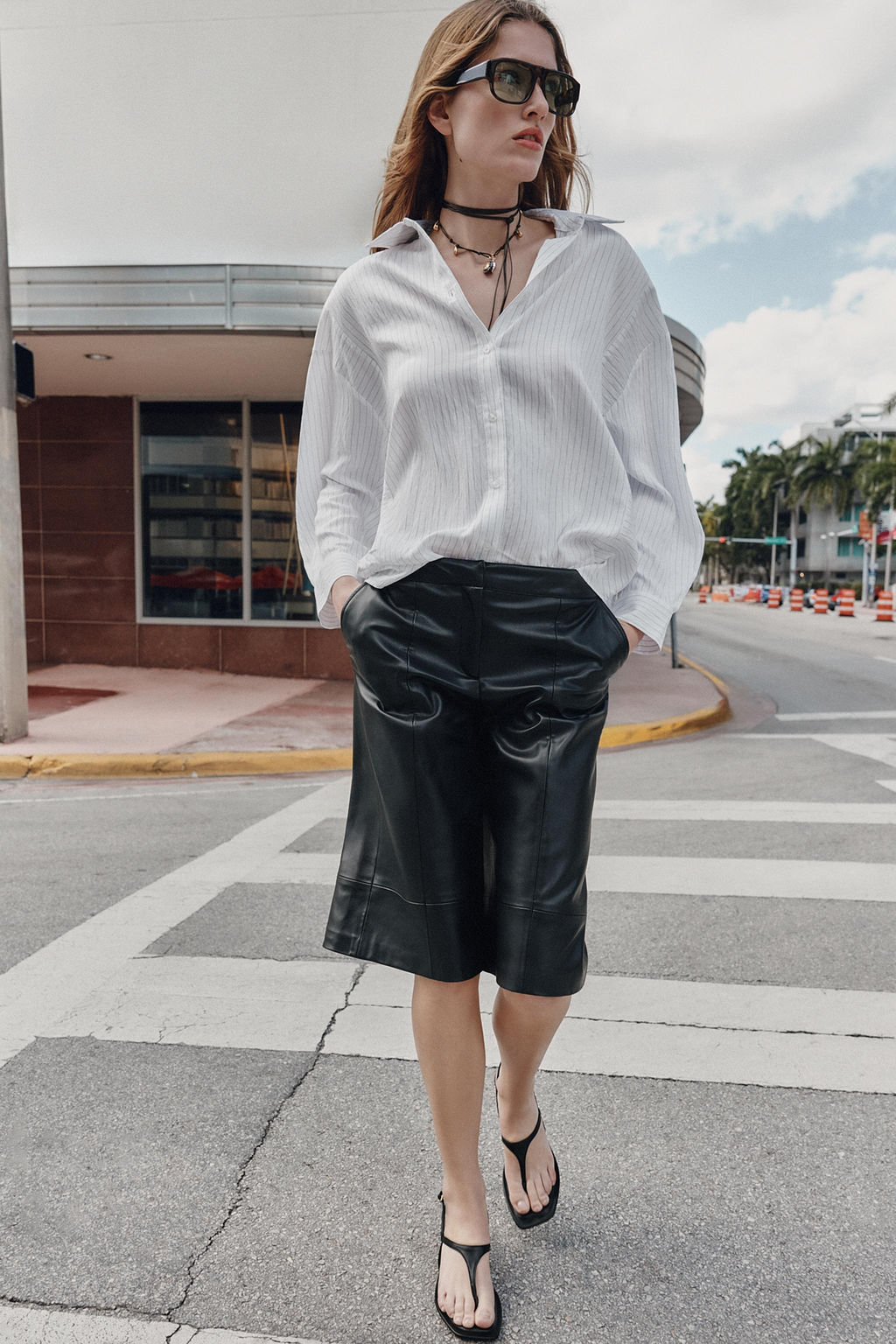 STRIPED OVERSIZE SHIRT - Zara фото 9