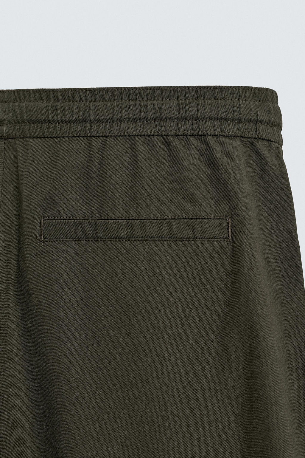 PANTAL?N RELAXED FIT ALGOD?N - LINO / Khaki oscuro - Zara фото 9