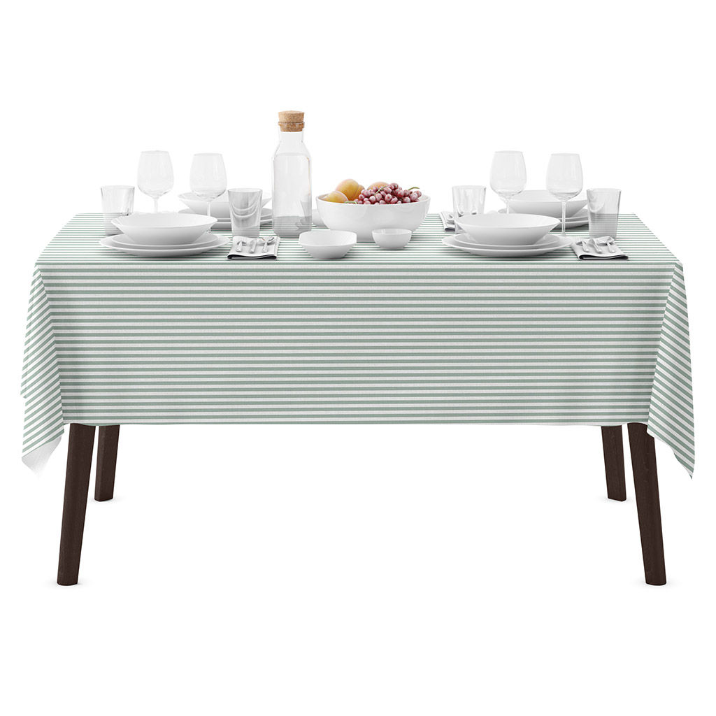 Скатерть 240х145см Виши полоса, длина стола до 200см, на 10-12 персон, рогожка, хлопок Премиум 186г/м2, упаковка классическая 28х41см, Домашняя мода (Россия)  фото 3
