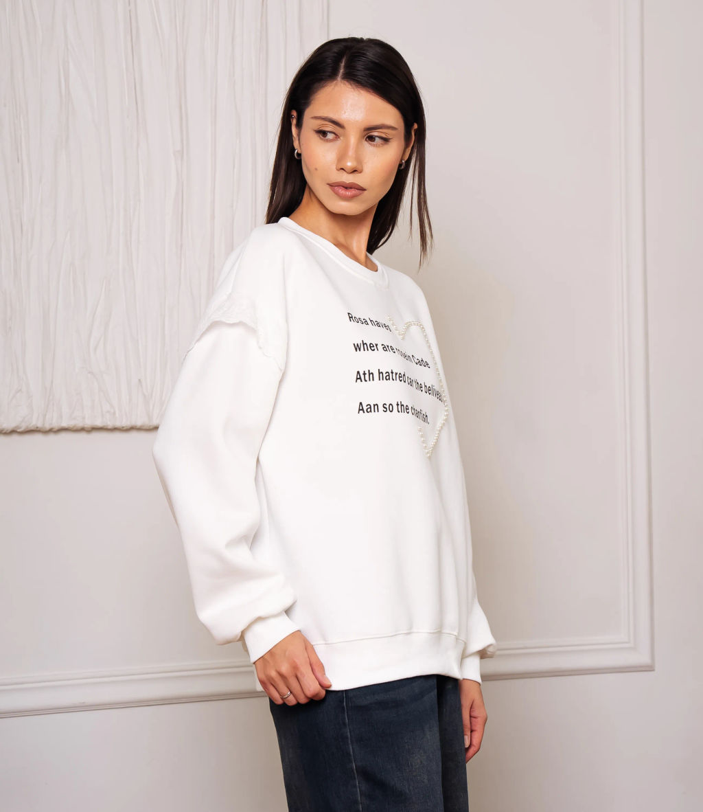 Свитшот #КТ3705 (3), белый