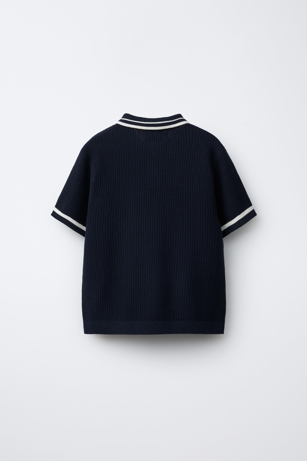 BASIC RIBBED KNIT POLO SHIRT - Zara фото 6