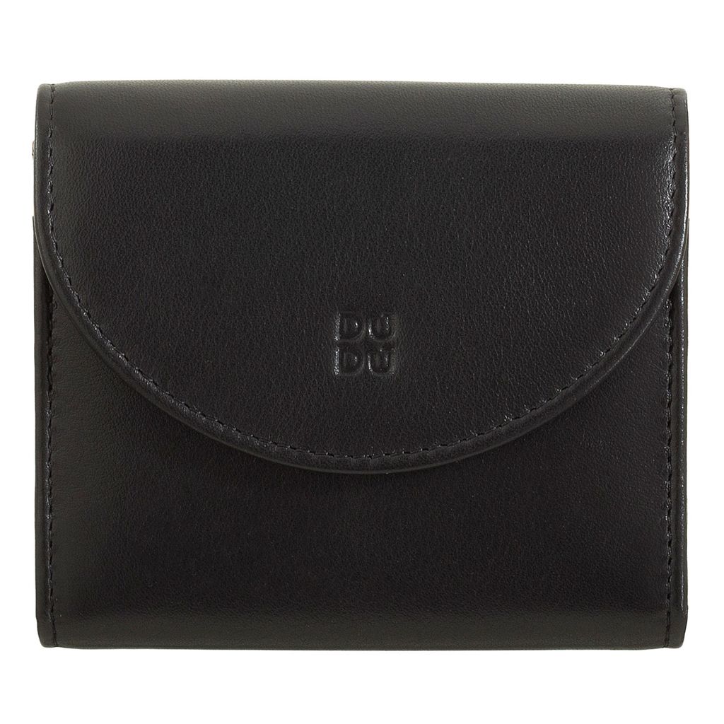 Кошелек кожаный DuDu серии Malaga | черно-розовый пэчворк - Dudubags фото 2