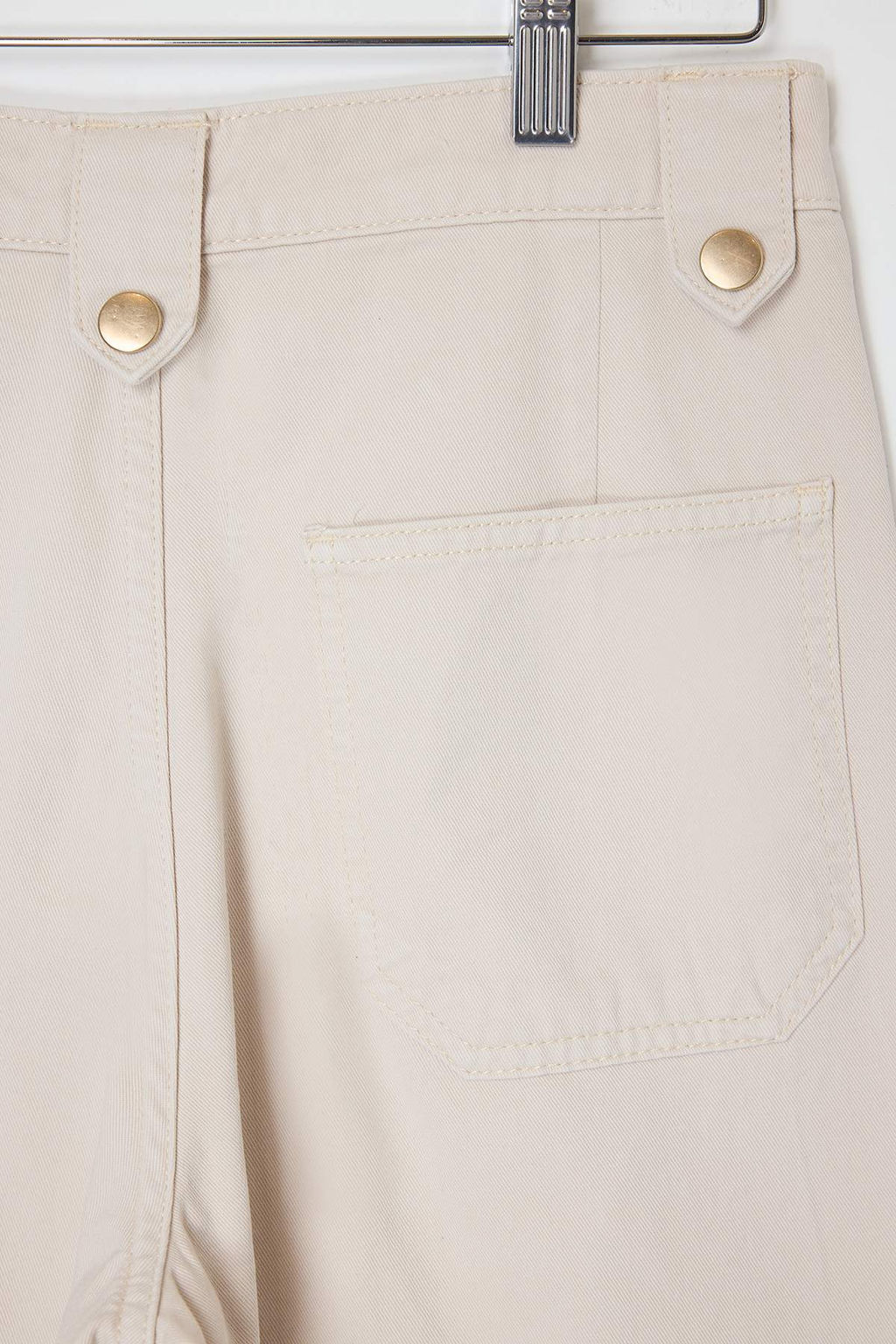 Ekru DOKUMLU Kemer Detayl? %100 Pamuk Yuksek Bel K?sa Wide Leg Jeans TWOSS26JE00208 - Trendyolmilla фото 8