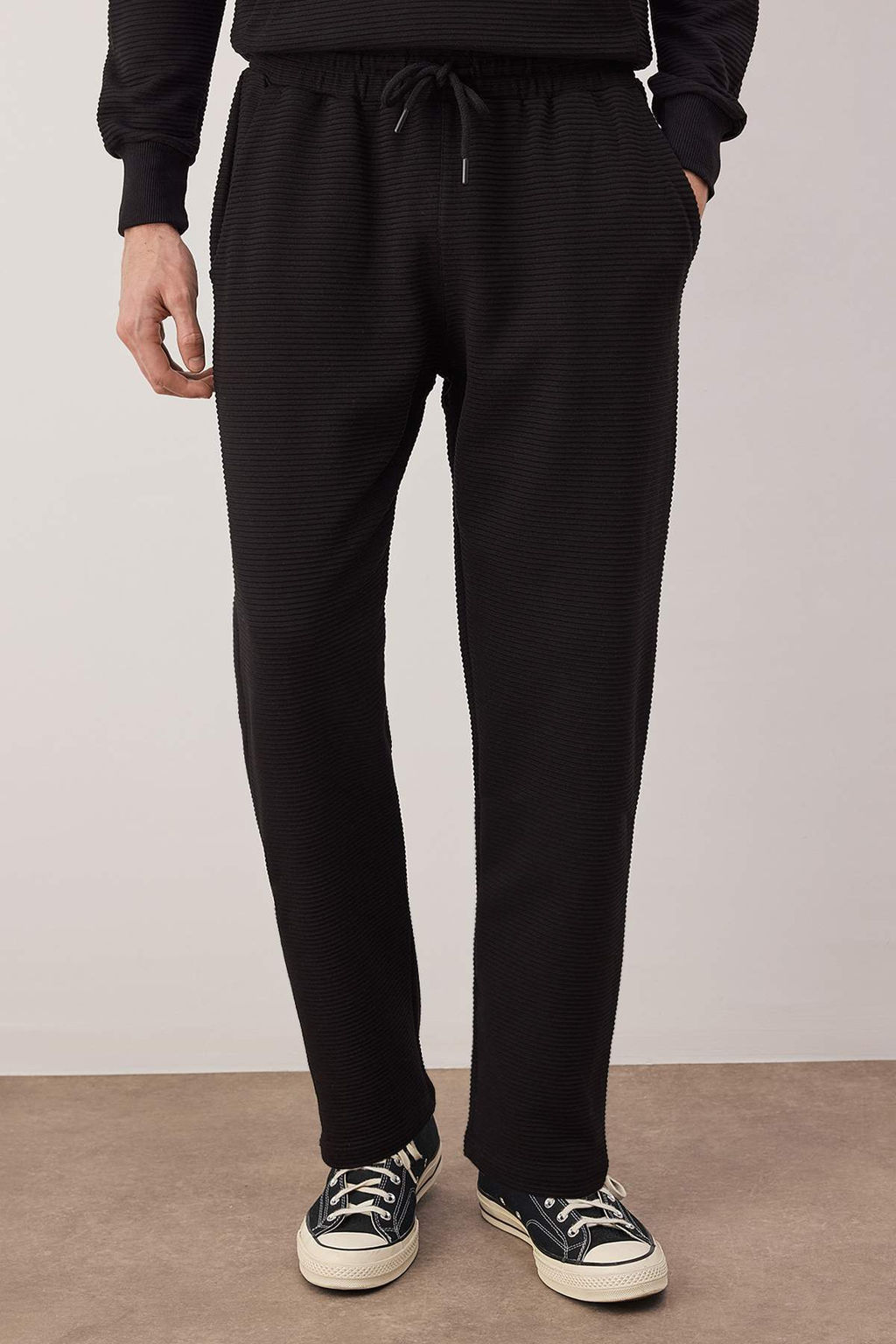 Siyah Regular/Normal Kesim Dokulu Boru Paca Esofman Alt? TMNAW26EA00017 - Trendyolmilla фото 3