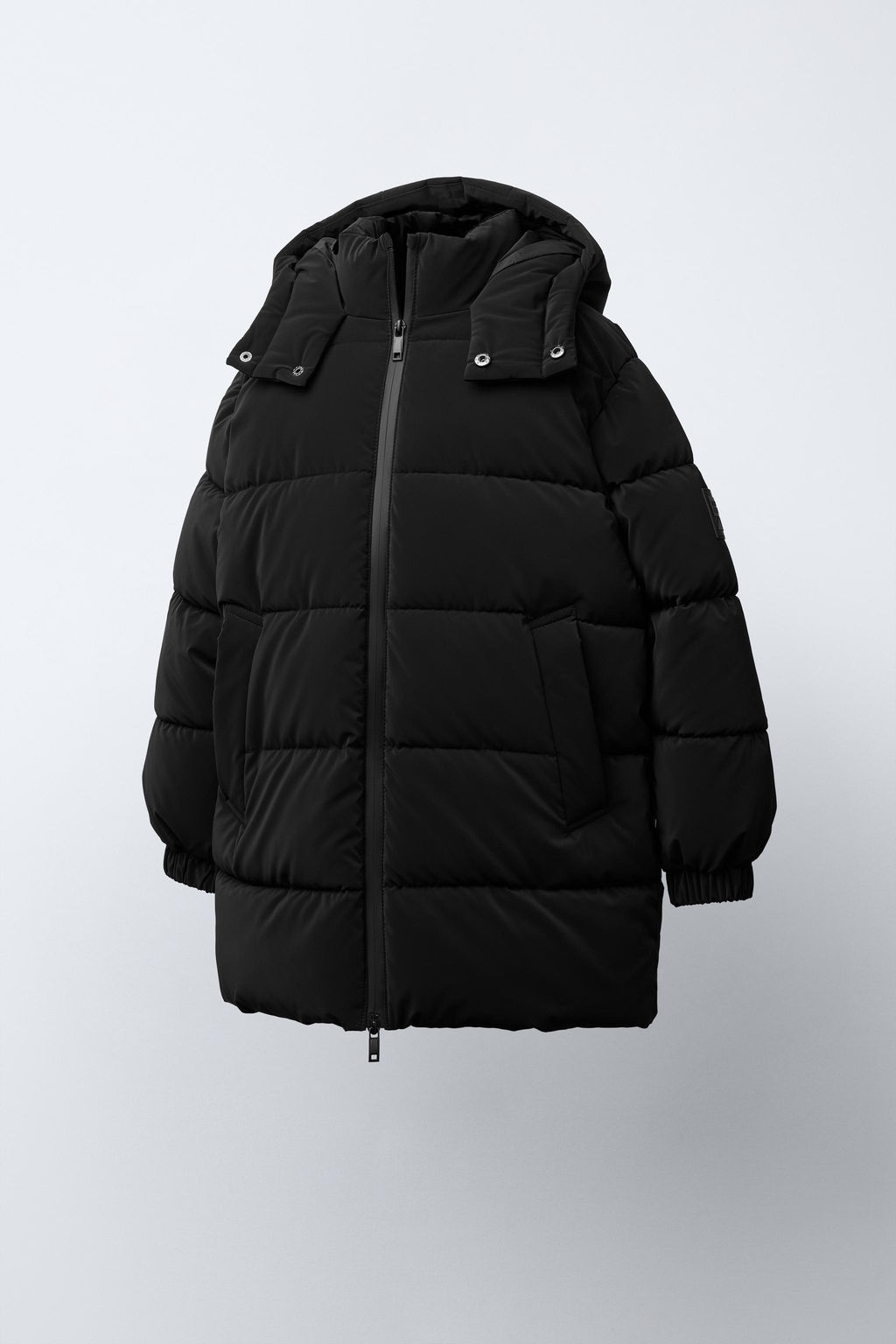 LONG PUFFER COAT WITH LABEL - Zara фото 2