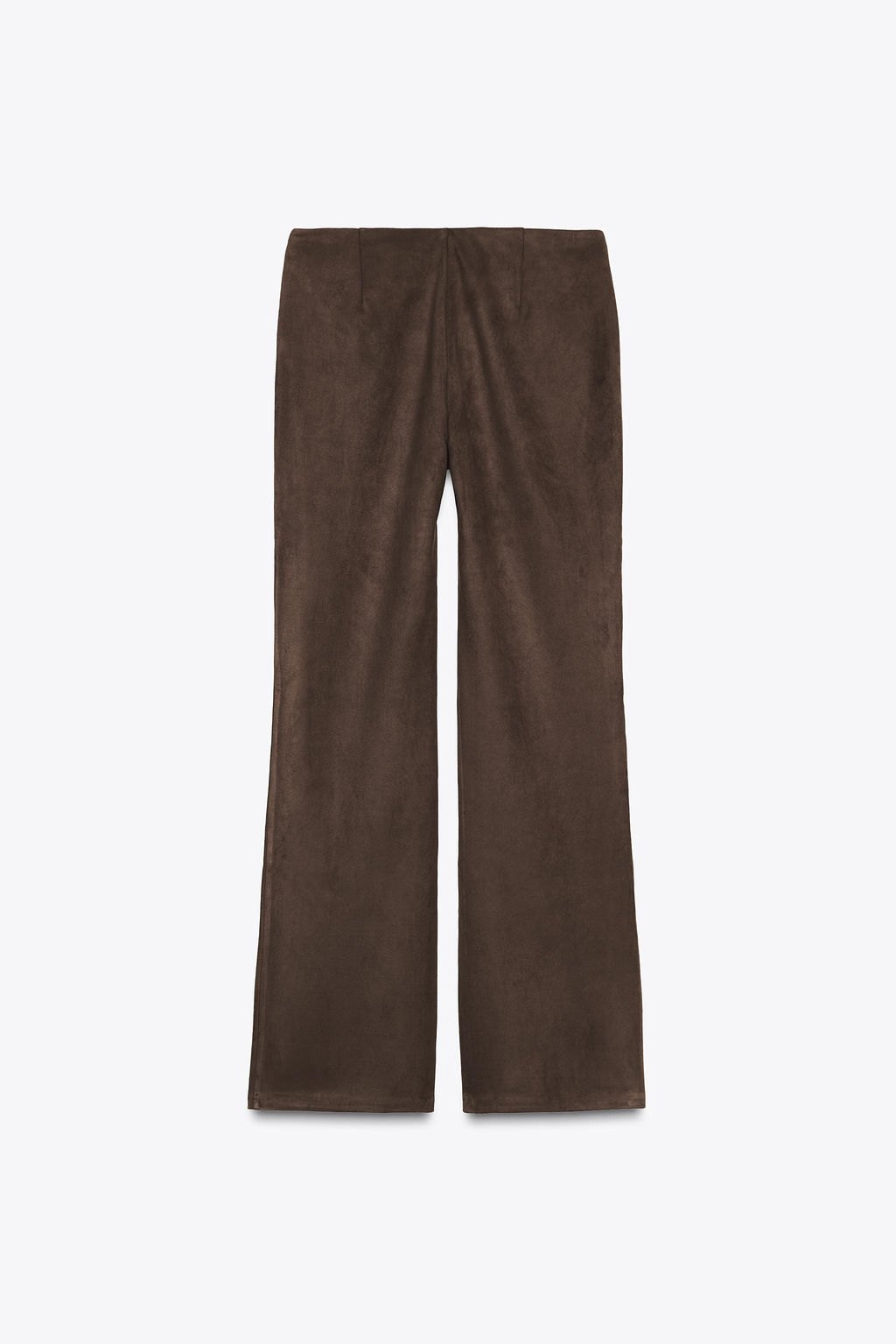 STADDED FAUX SUEDE FLARE TROUSERS - Zara фото 9