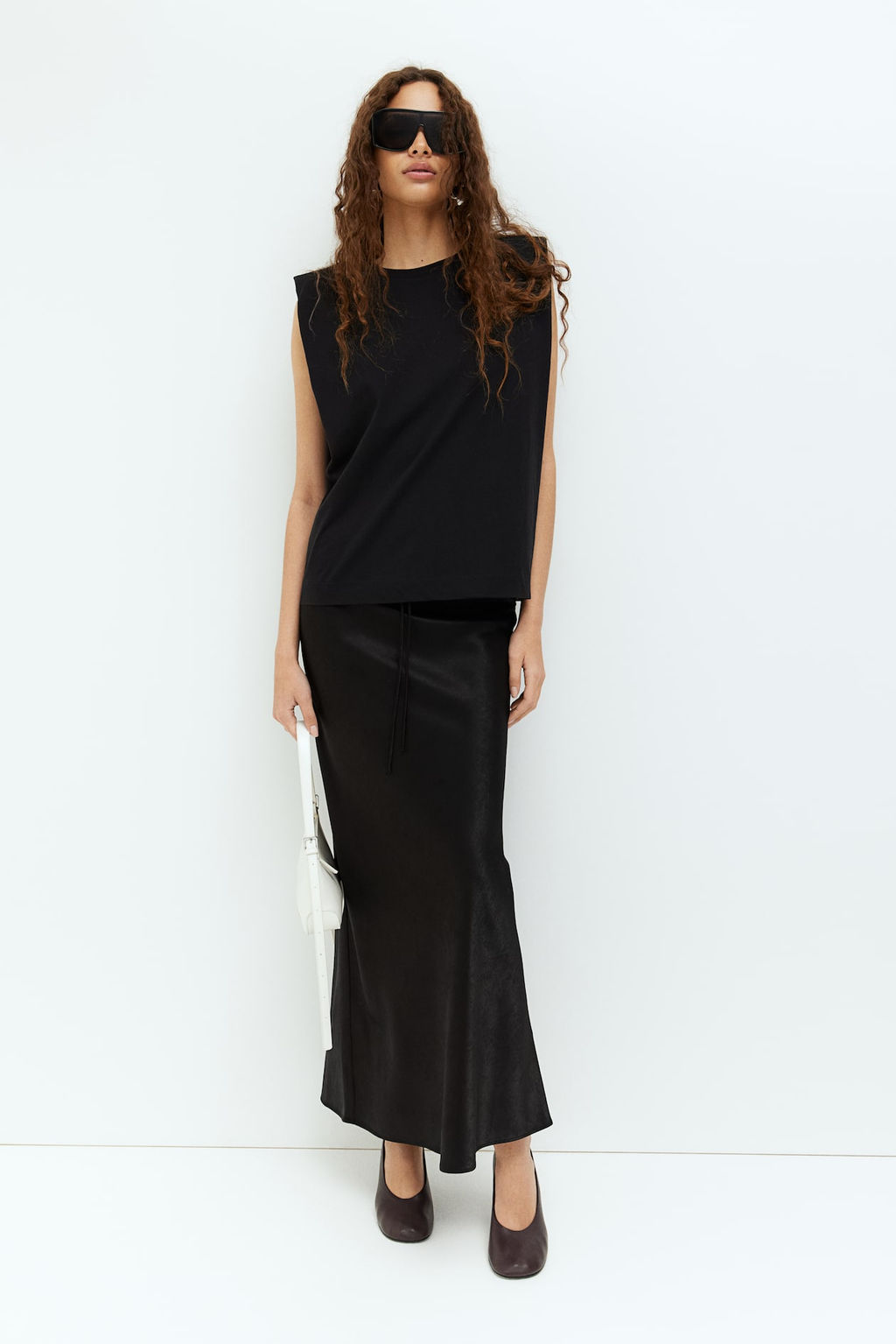 Falda de saten con cordon de ajuste - H&m фото 3