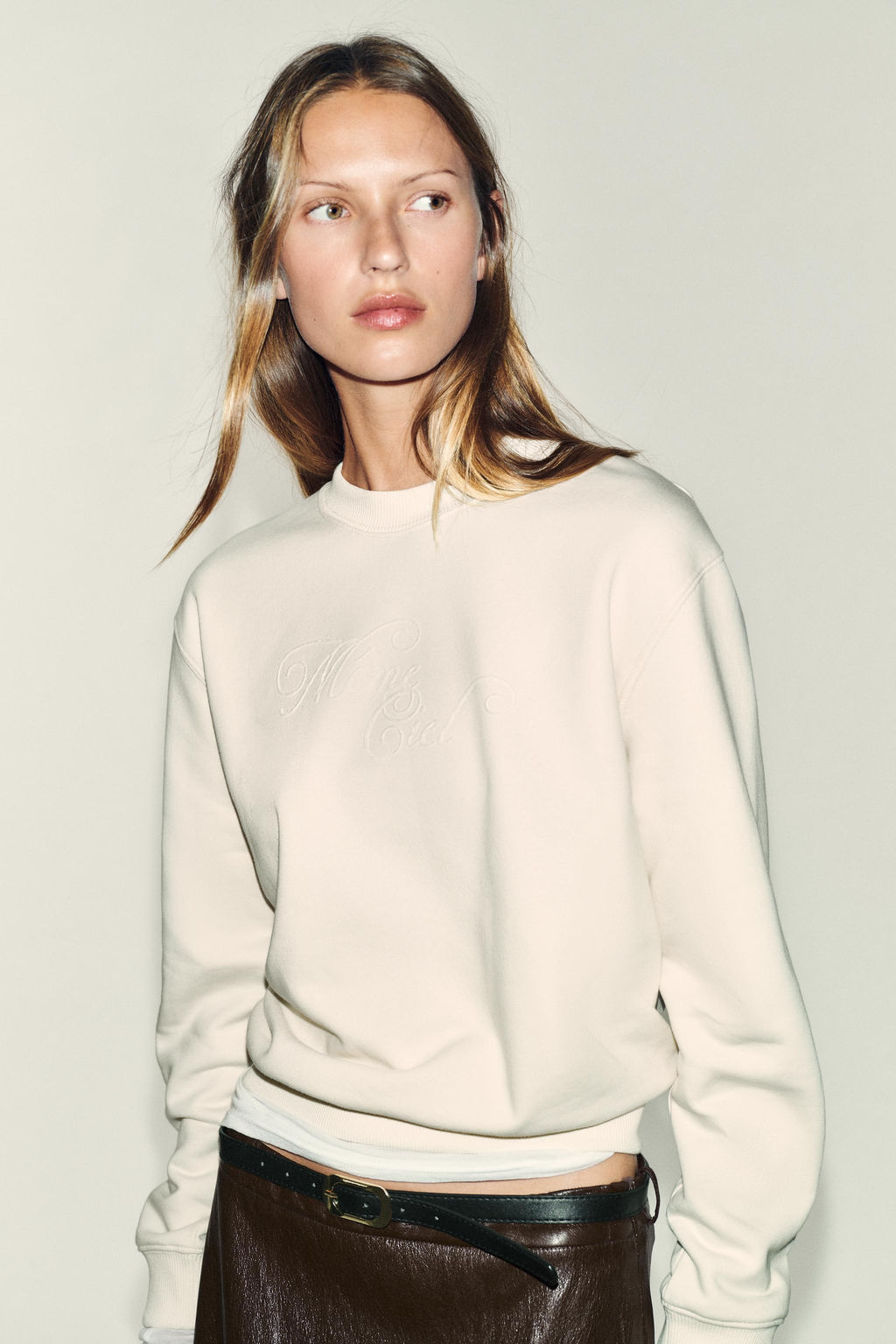 FRONT SLOGAN SWEATSHIRT - Zara фото 2