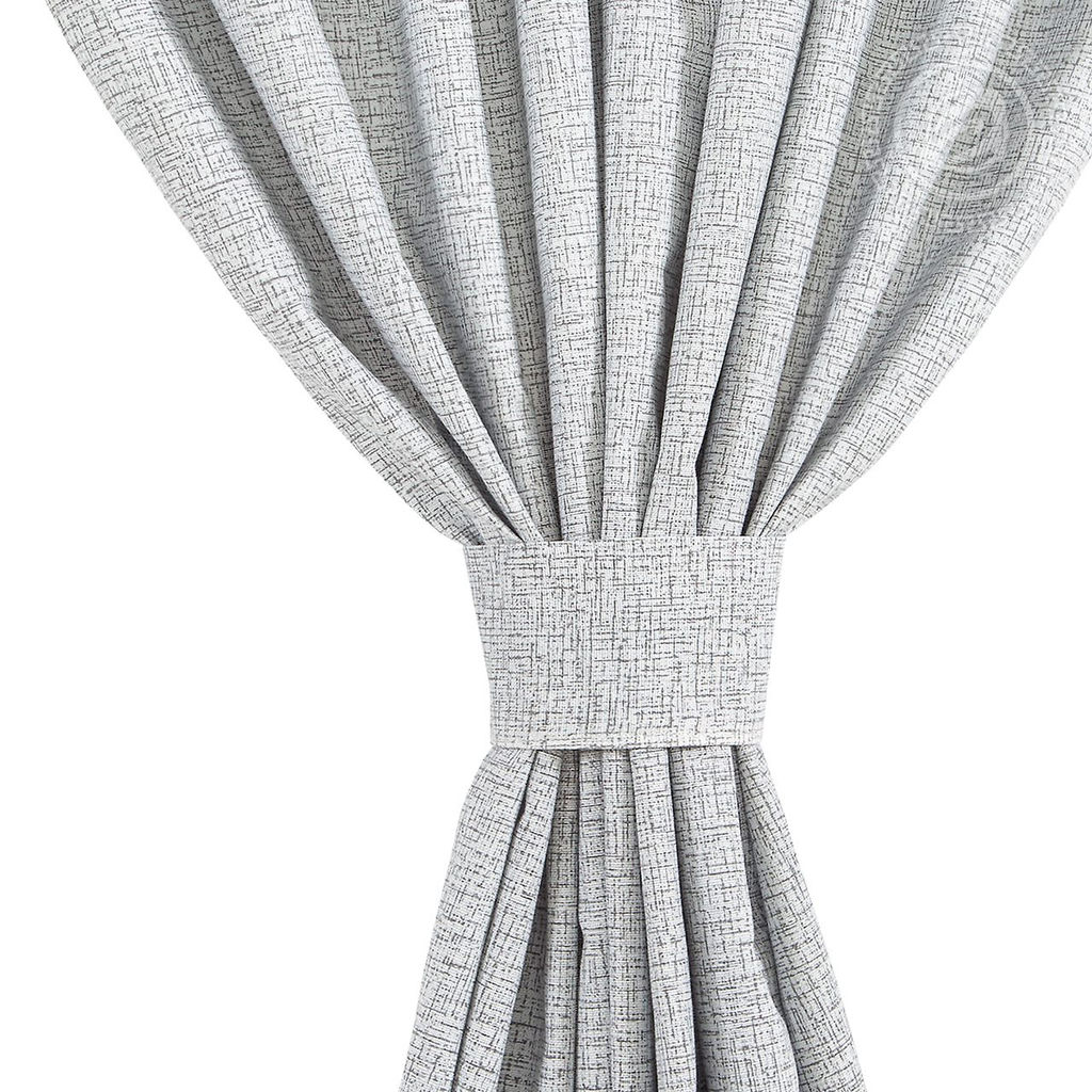 Шторы для кухни с подхватом Лен серый 145*180/Шторы: 2 шт.- 145*180, подхваты: 2 шт. Шторы АРТ ДИЗАЙН для кухни фото 2