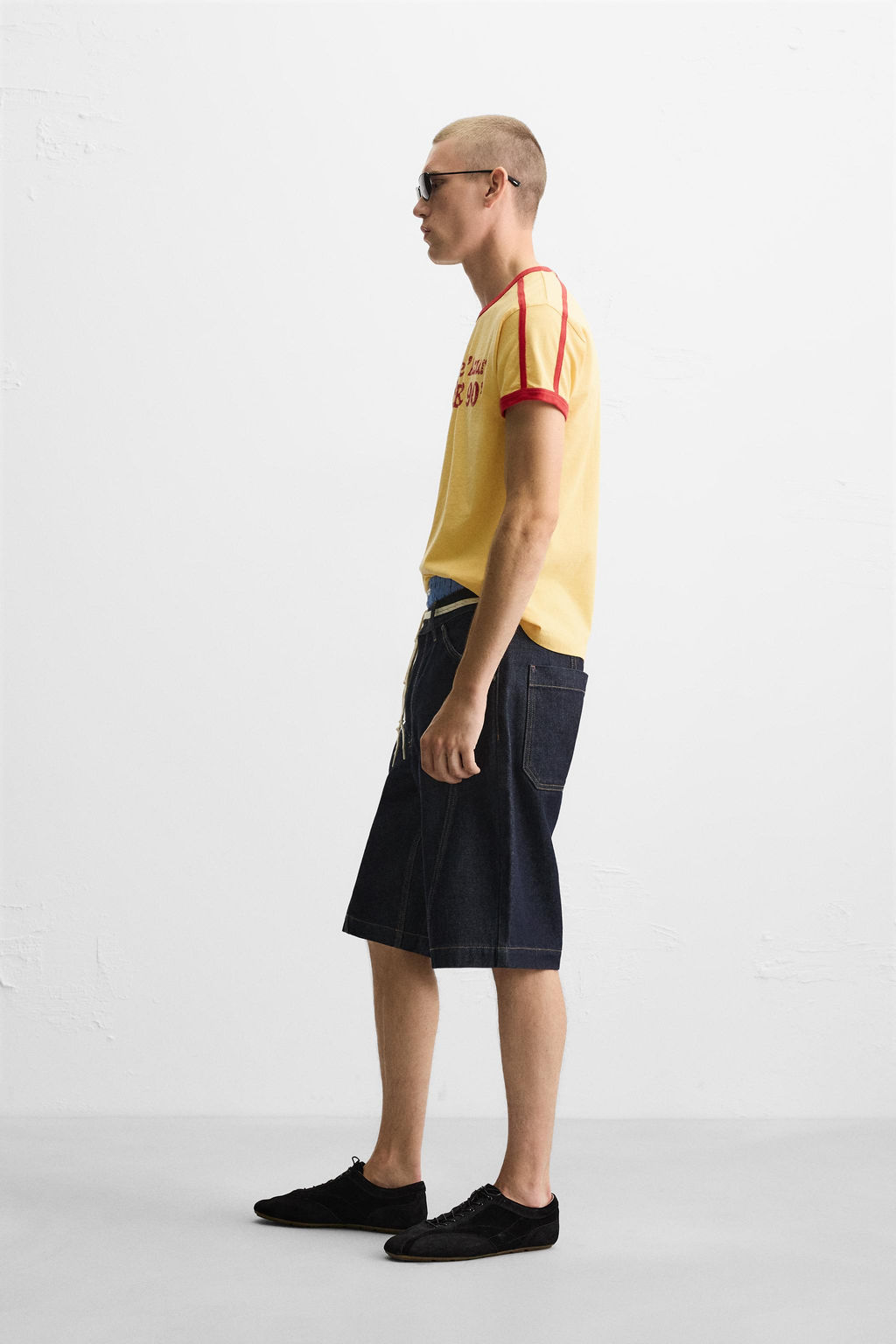 SLOGAN T-SHIRT WITH CONTRAST RIB - Zara фото 4