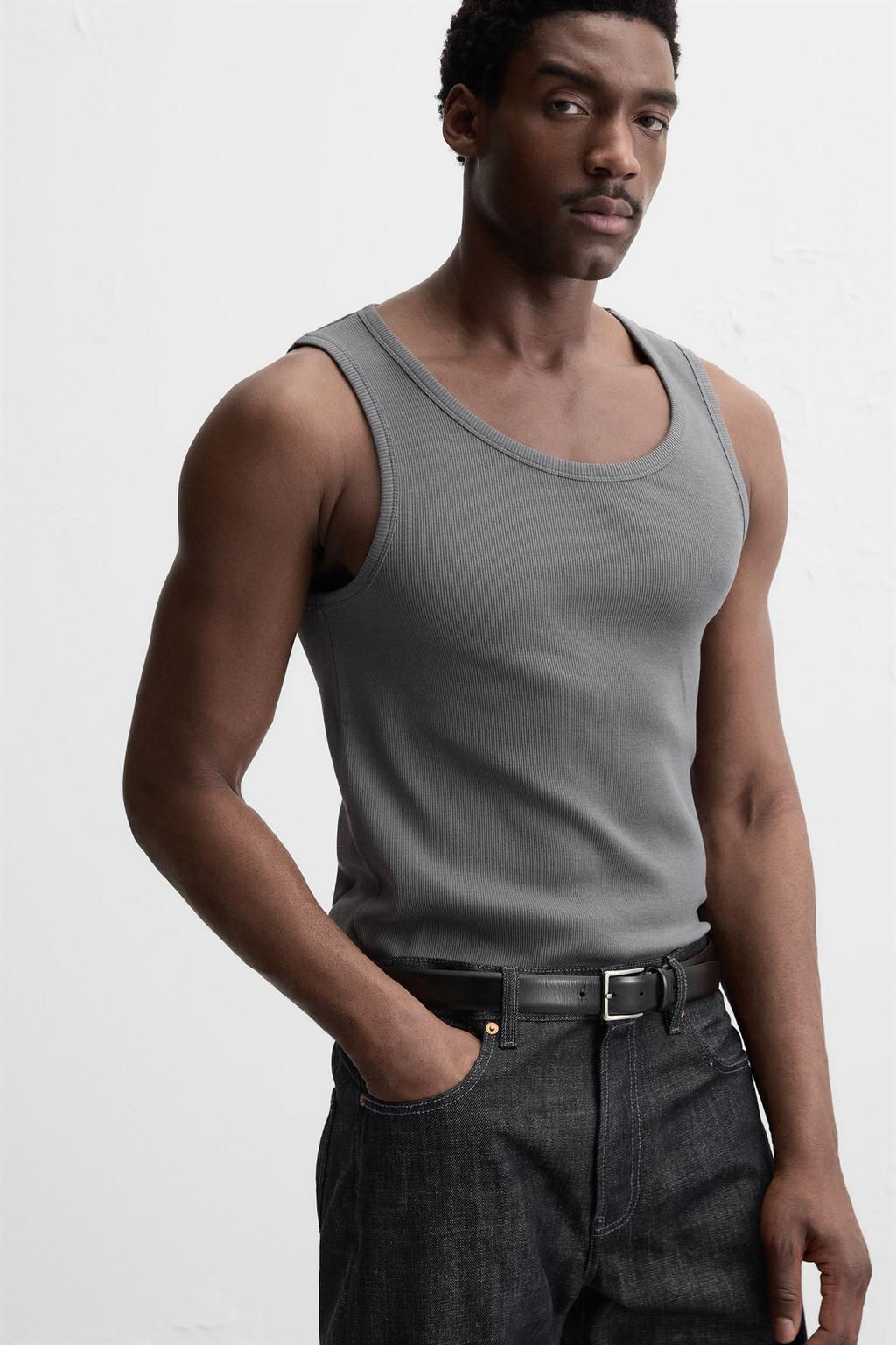 BASIC RIBBED TANK TOP - Zara фото 21