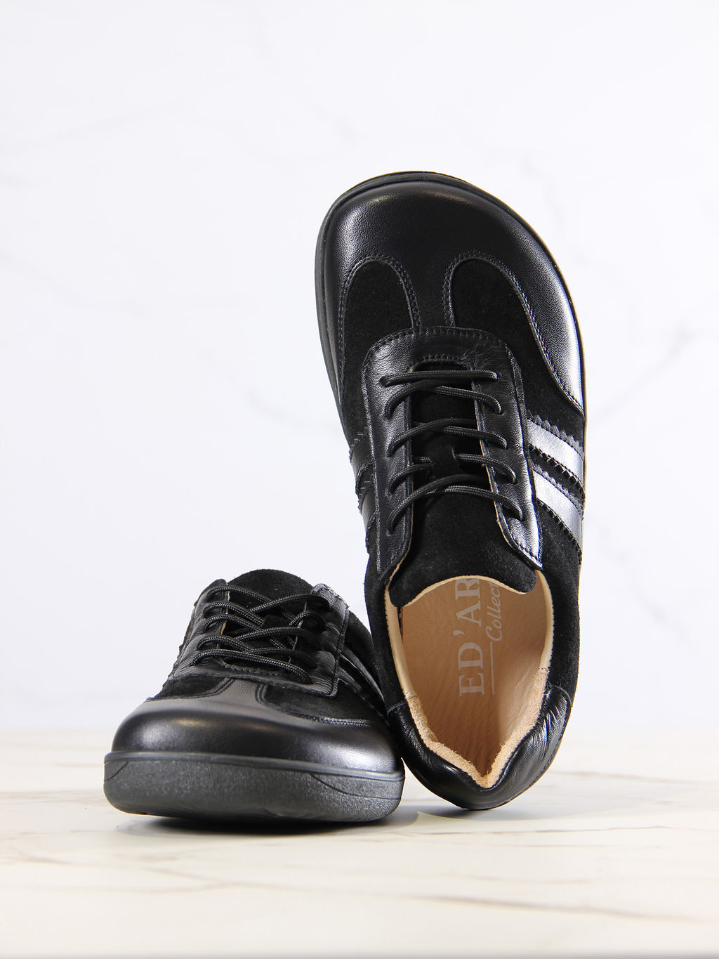 Босоногие кеды 184.natabl.Черная замша+черный стар