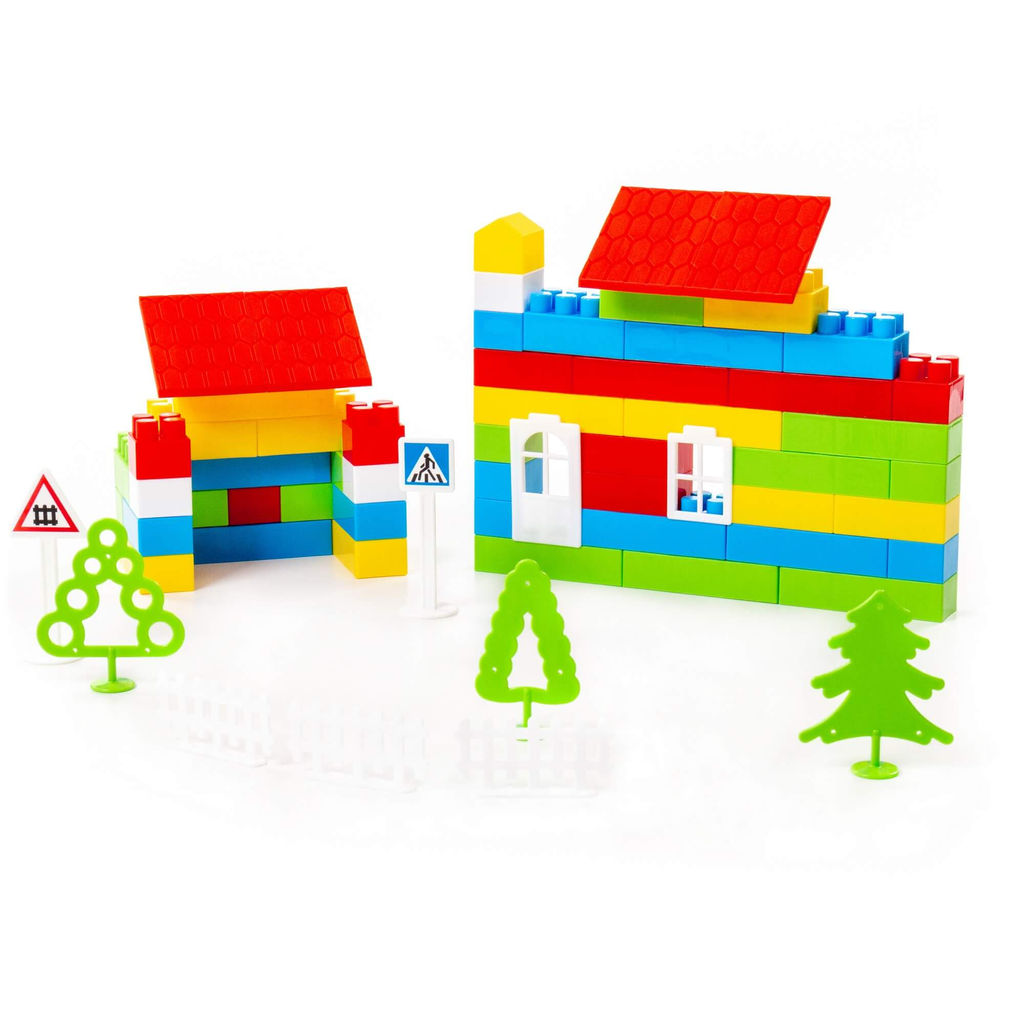 Конструктор Строитель (129 элементов) (в пакете) - Полесье фото 5