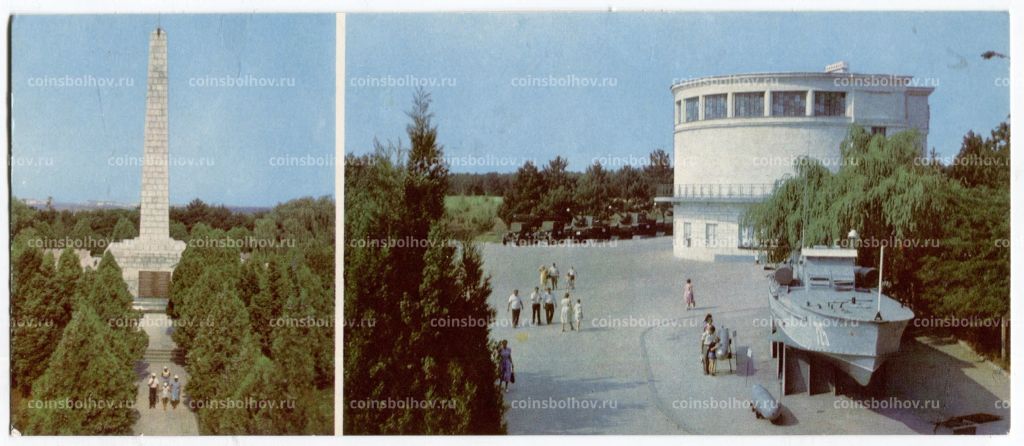 Открытка Крым.Севастополь  Обелиск Славы на Сапун  горе.Здание диорамы Штурм Сапун-горы 7 Мая 1944 года