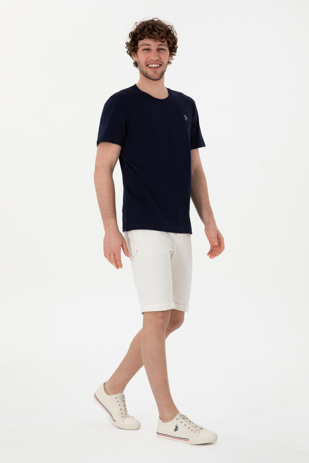 Erkek Regular Fit Bisiklet Yaka Lacivert Basic Ti__rt Sepette S_rpriz _ndirim - U.s. polo assn фото 11