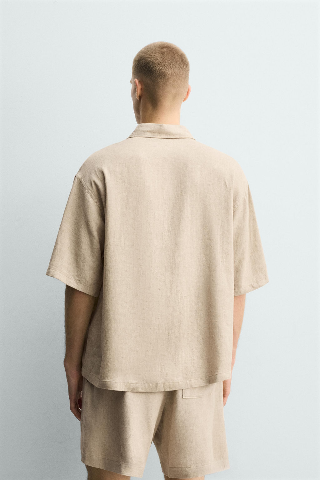 CAMISETA PUNTO CUELLO PANADERO ALGOD?N - LINO / Marr?n - Zara фото 11