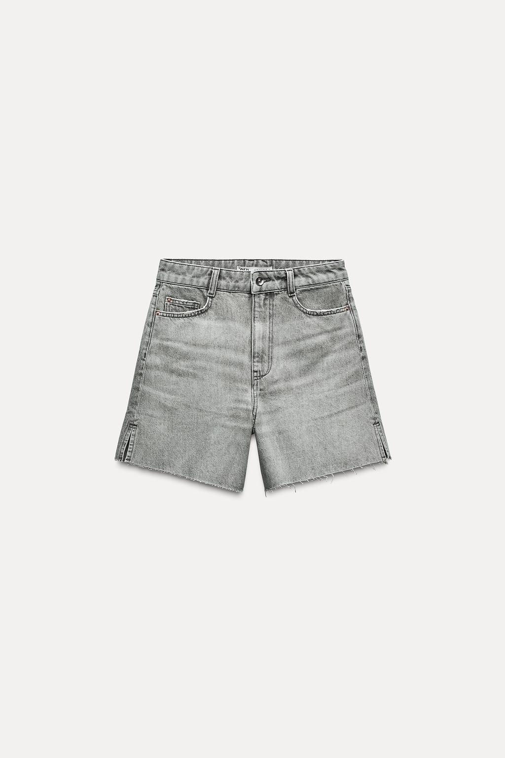 Z1975 HIGH-WAIST SHORTS WITH VENTS AT THE HEM - Zara фото 5