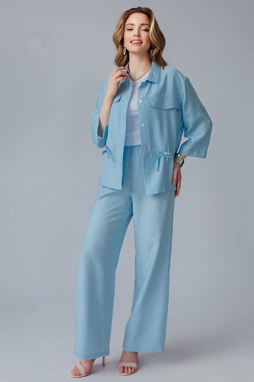 Блузка 4409/03/Голубой - Rise фото 5