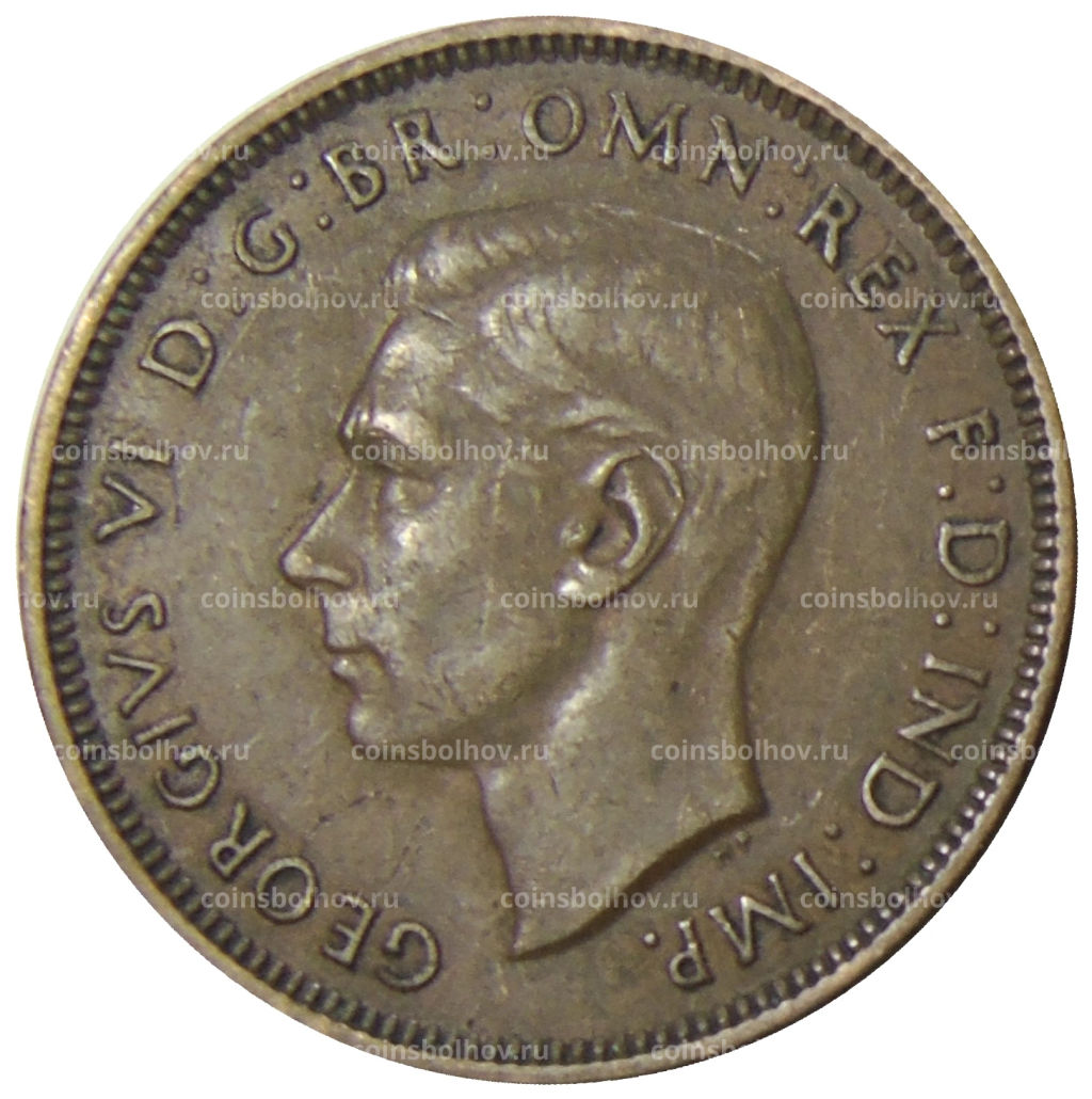 1/2 пенни 1938 года Австралия