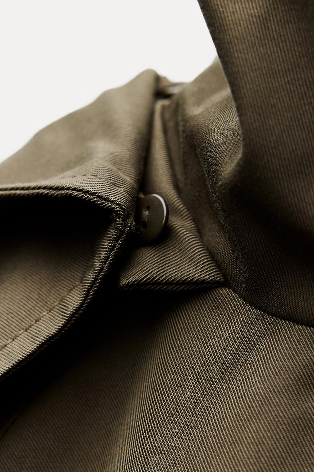 WATER-REPELLENT HOODED TRENCH COAT ZW COLLECTION - Zara фото 8