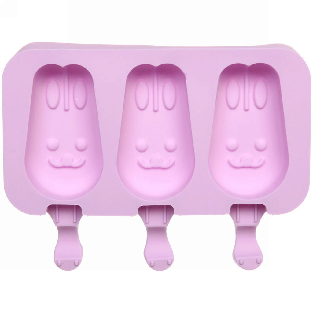 Форма для приготовления мороженого "Зайки" силиконовая 19,5*15см