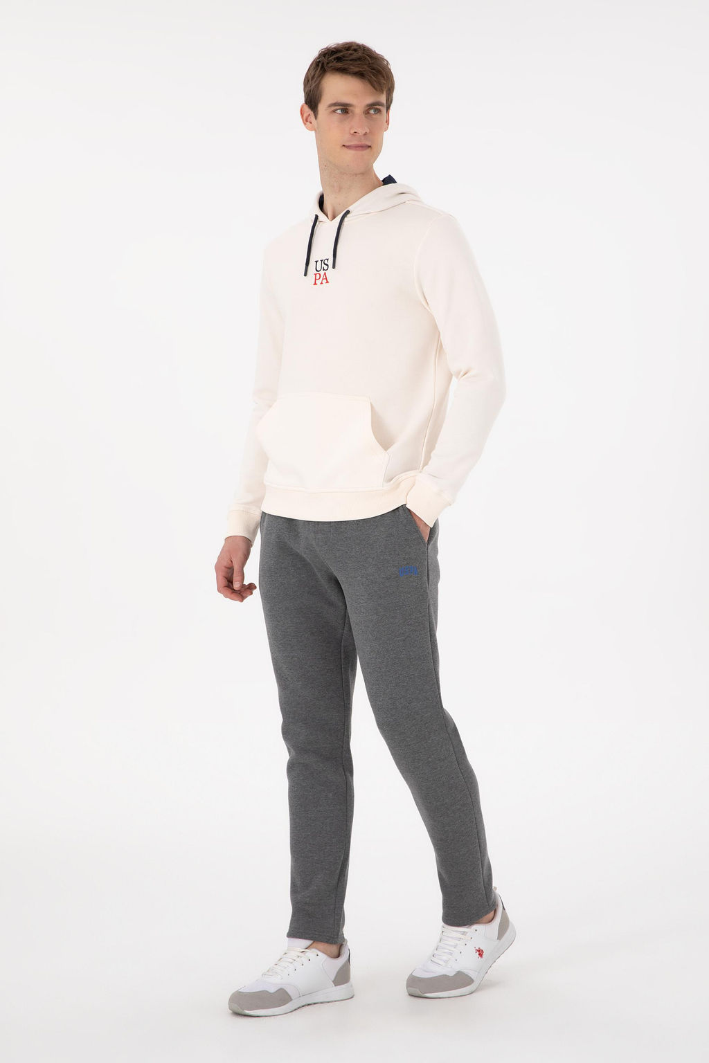 Мужские спортивные штаны антрацитового меланжа Неожиданная скидка в корзине - U.s. polo assn фото 3