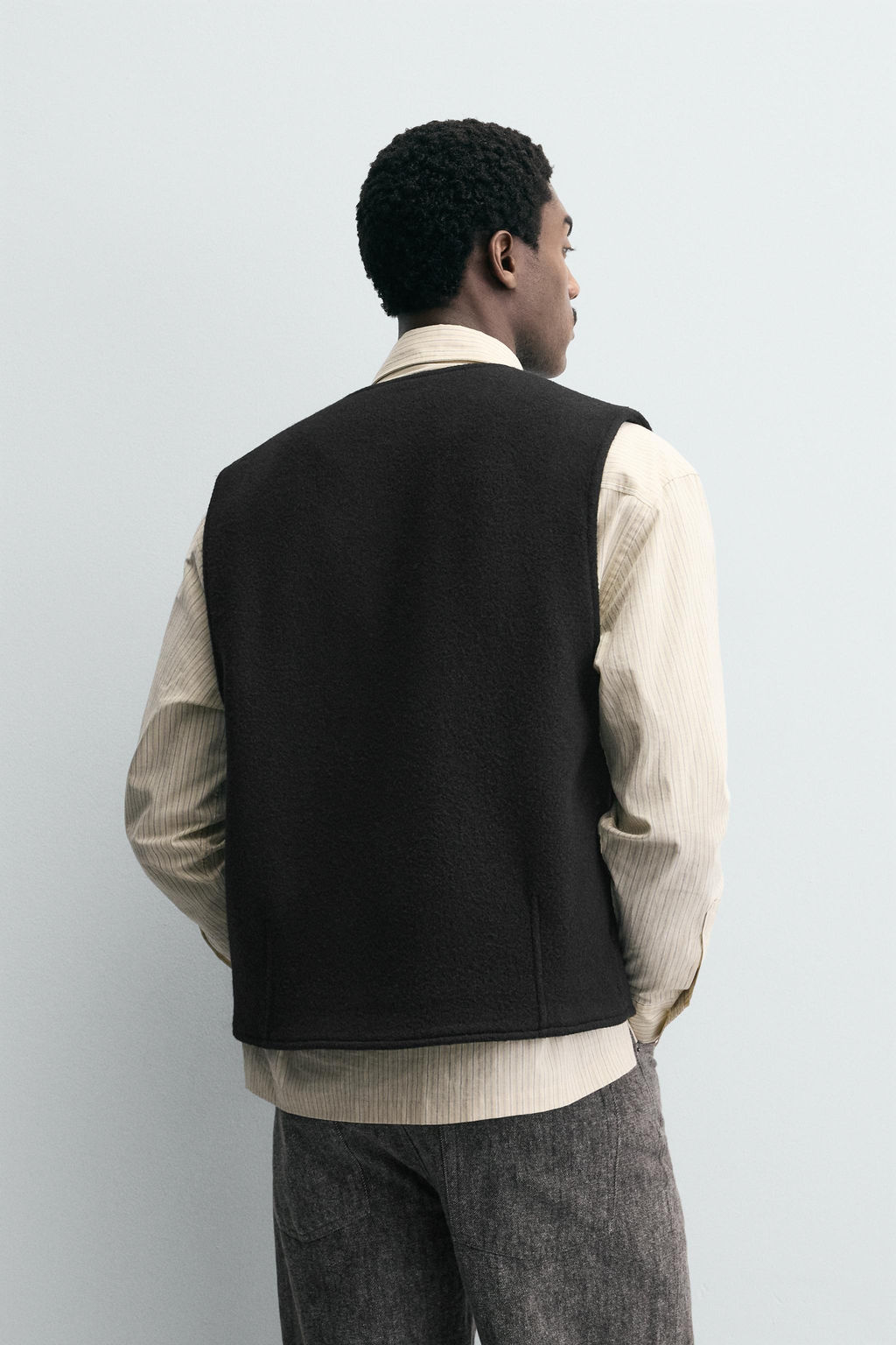 BOUCL_ TEXTURE GILET WITH WOOL - Zara фото 3