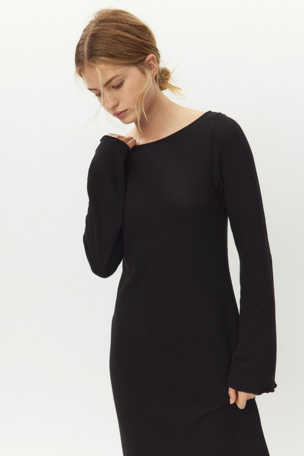 Vestido en punto fino con escote barco - H&m фото 7