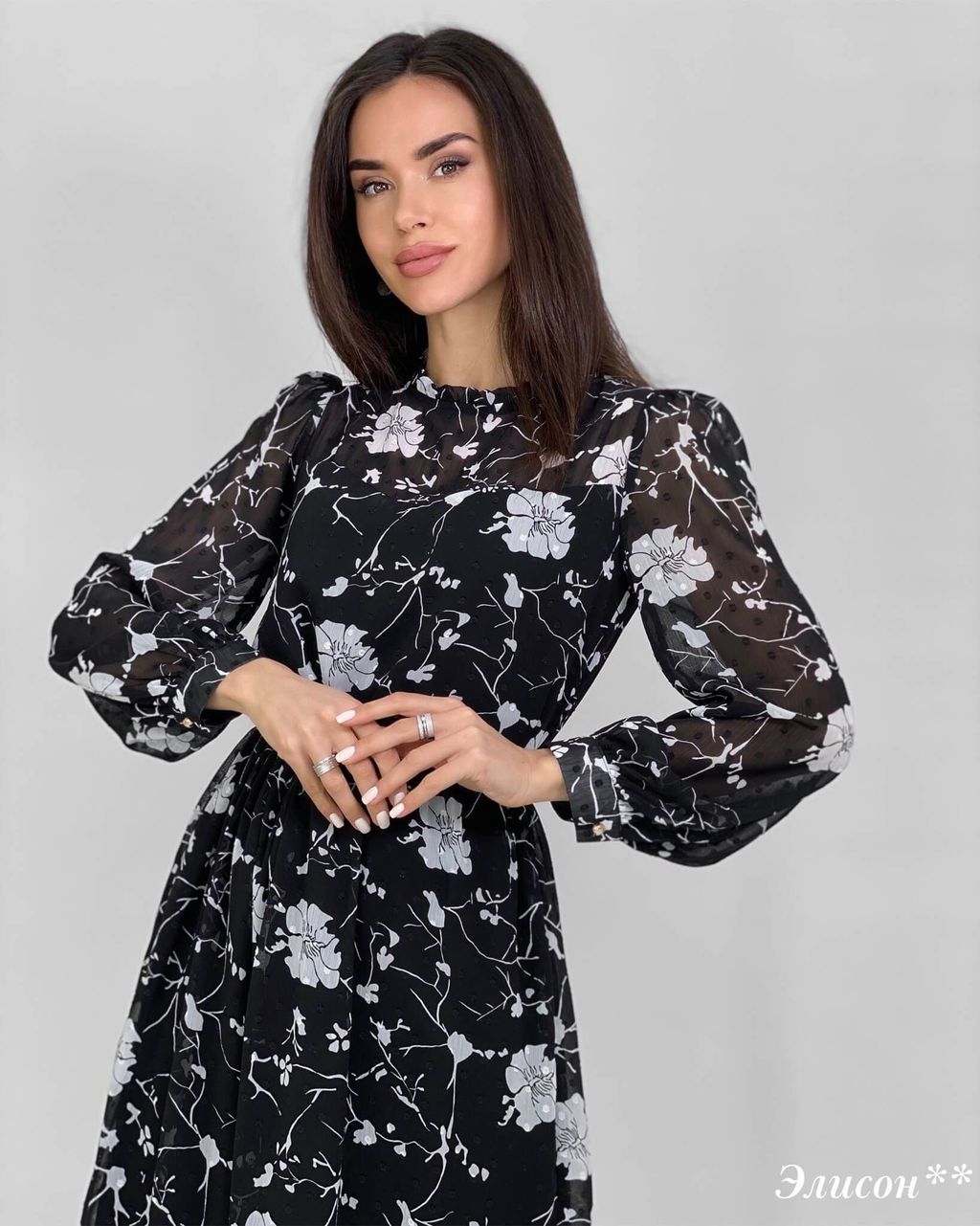 Платье Элисон** (черный) - Nadi bordo фото 6