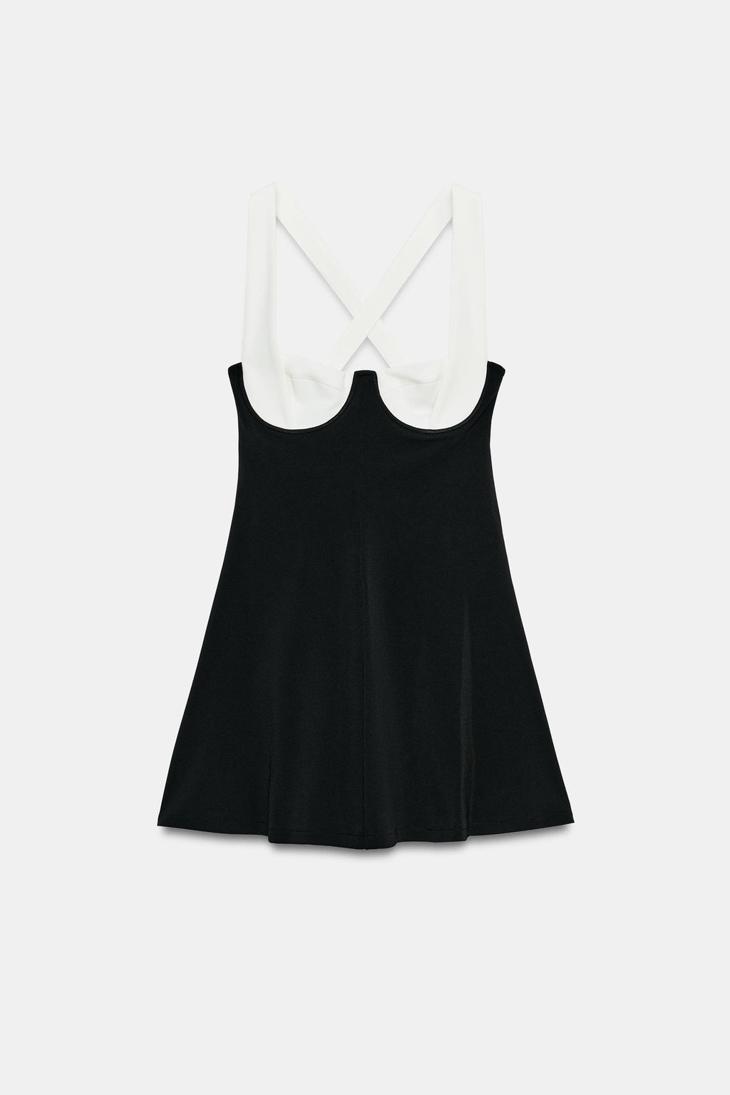 VESTIDO CORTO SKATER / Negro / Blanco - Zara фото 5