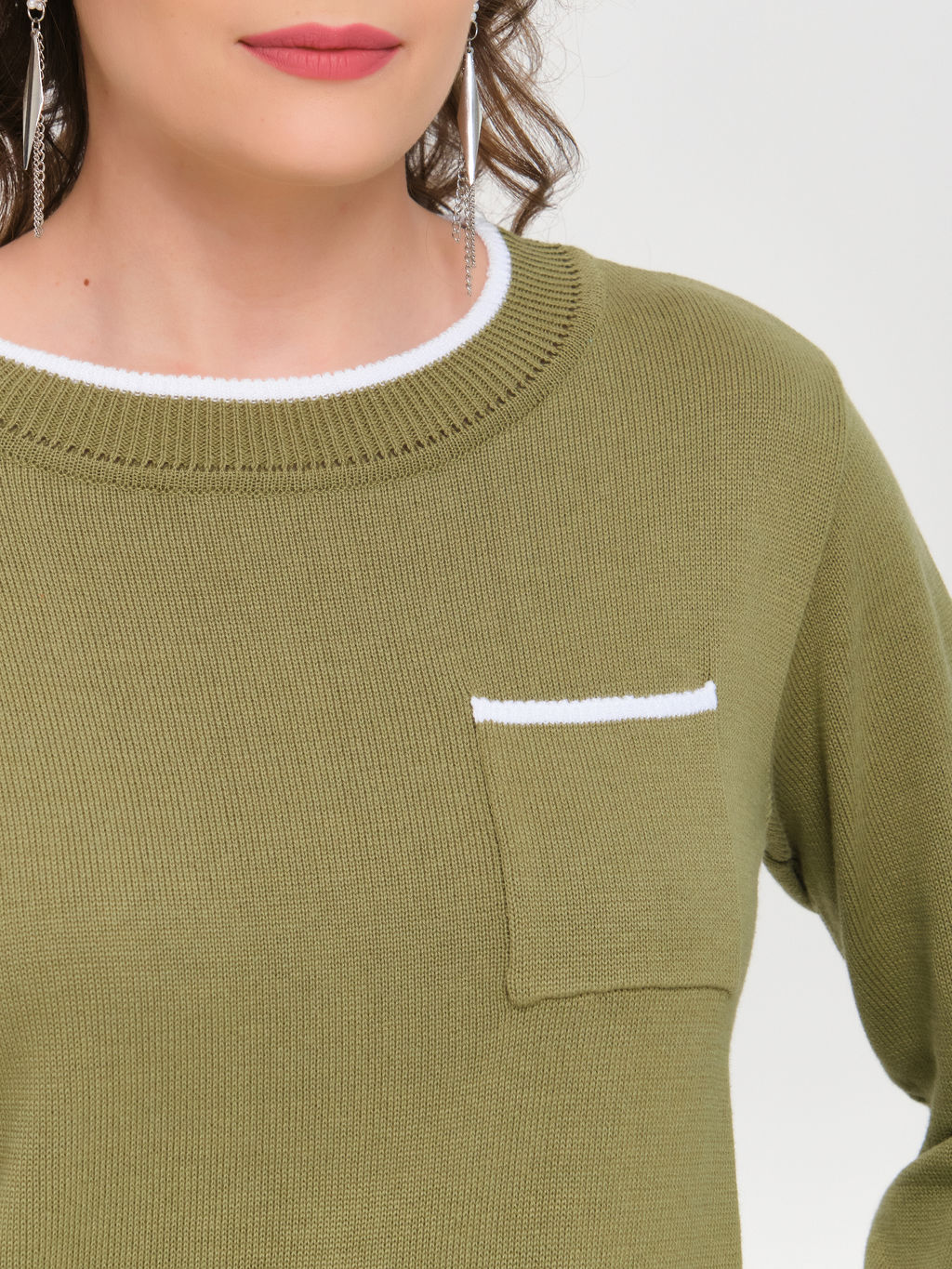 Джемпер вязаный с карманом - Stilla фото 17