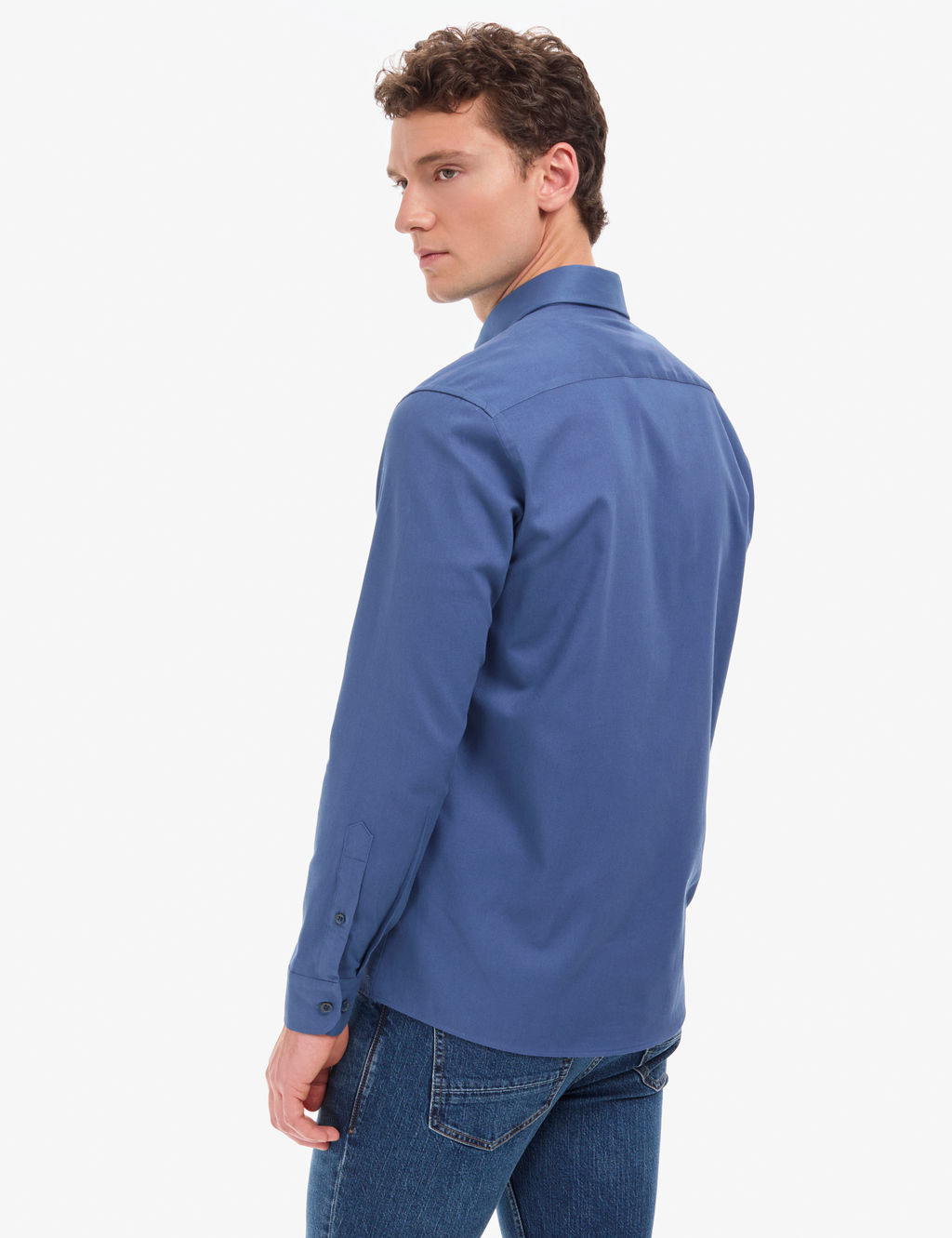 _ndigo Regular Fit Uzun Kollu G_mlek