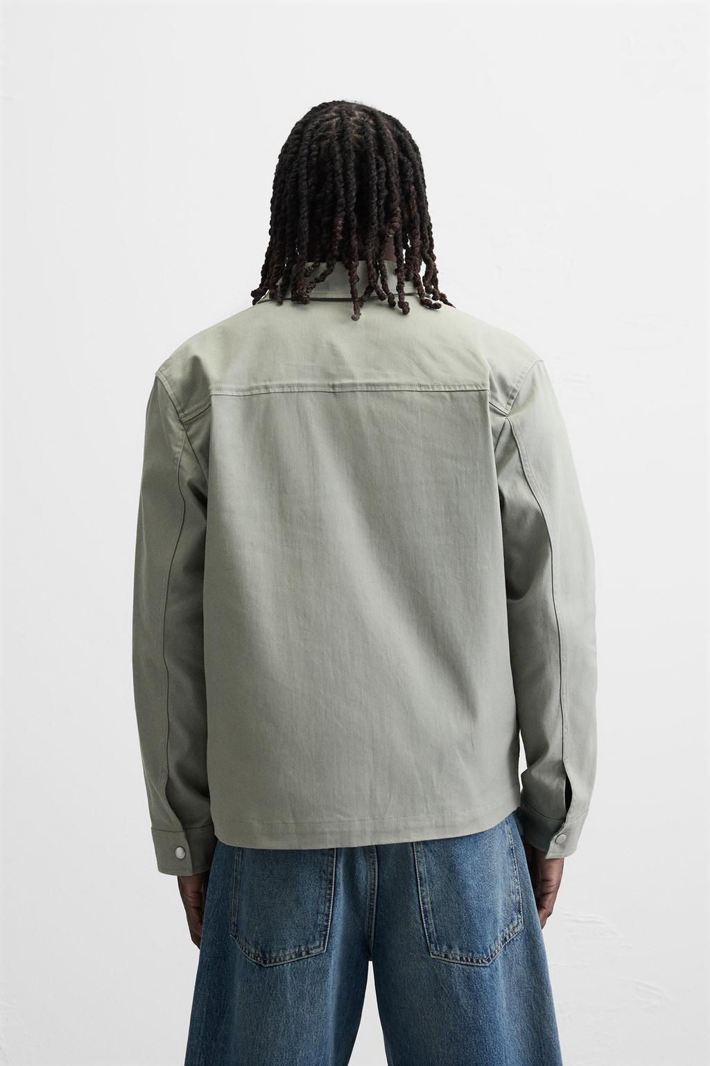 RELAXED FIT ZIP-UP OVERSHIRT - Zara фото 21