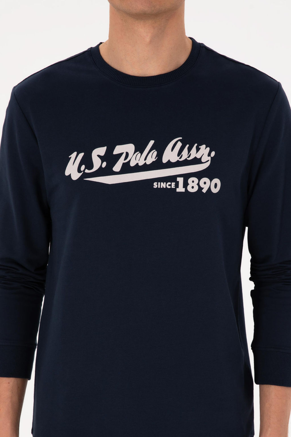Erkek Bisiklet Yaka Regular Fit Lacivert Sweatshirt - U.s. polo assn фото 6