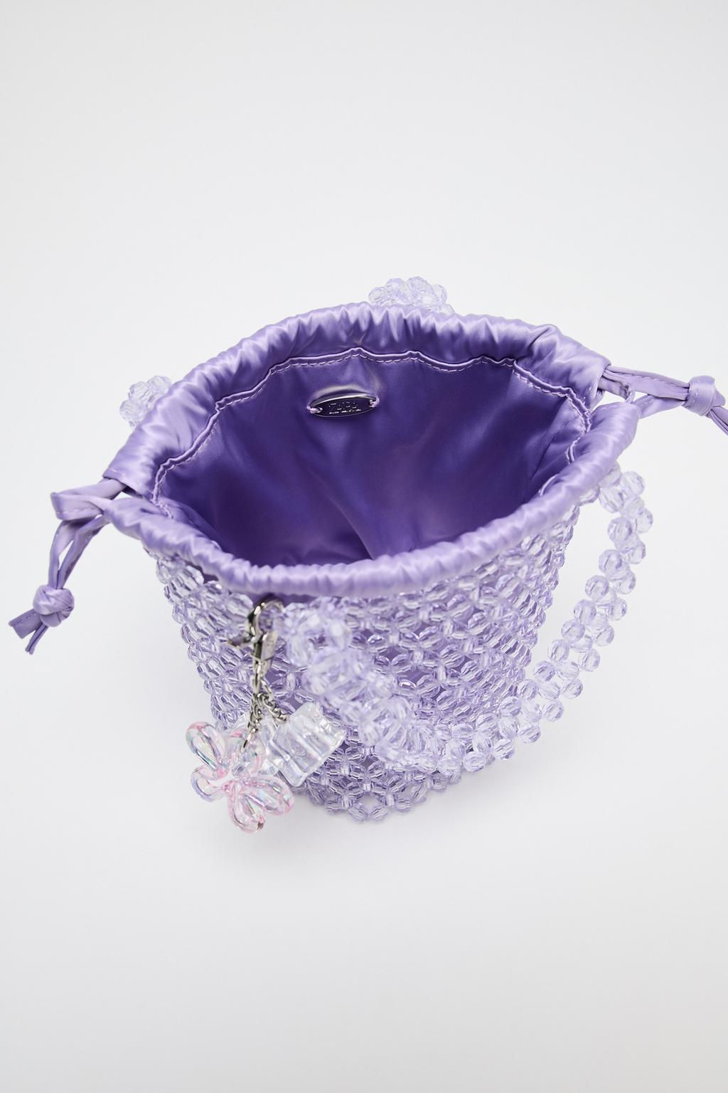 BEADED CYLINDRICAL BUCKET BAG - Zara фото 5