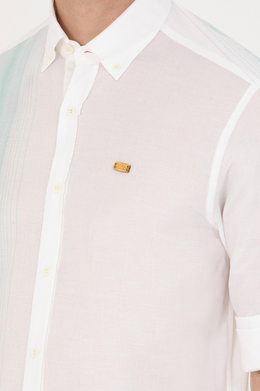 U. S. Polo Assn Мужская белая рубашка с длинным рукавом - U.s. polo assn фото 7