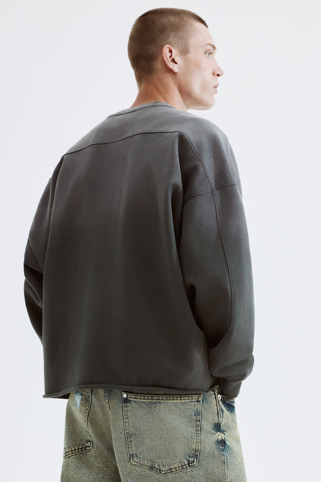 Sudadera efecto lavado Oversized Fit - H&m фото 4
