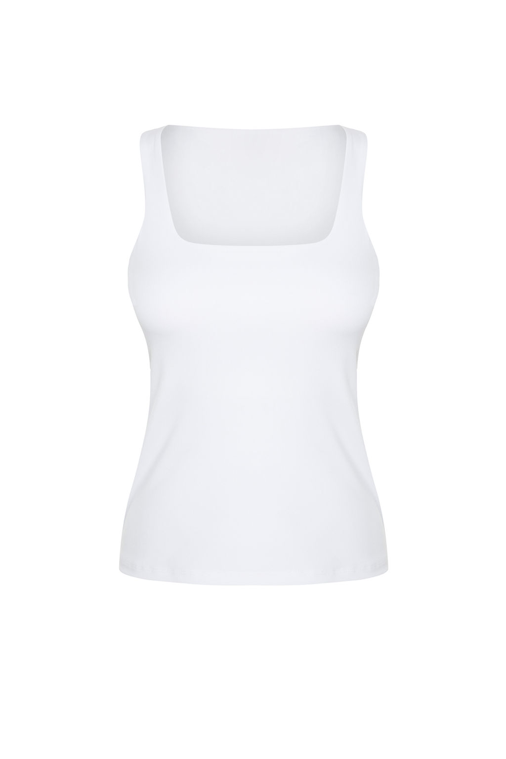Trendyolmilla Beyaz Toparlay?c? 2 Katl? Ici Pedli Spor Sutyenli Kare Yaka Orme Spor Ust/Bluz THMSS24BZ00002  фото 7