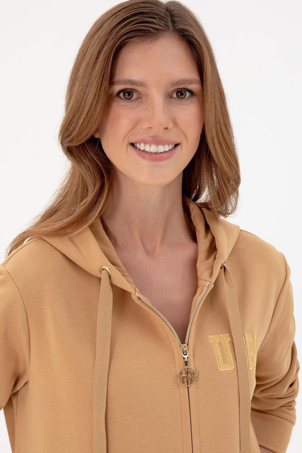 Женский свитшот светло-коричневого цвета - U.s. polo assn фото 2