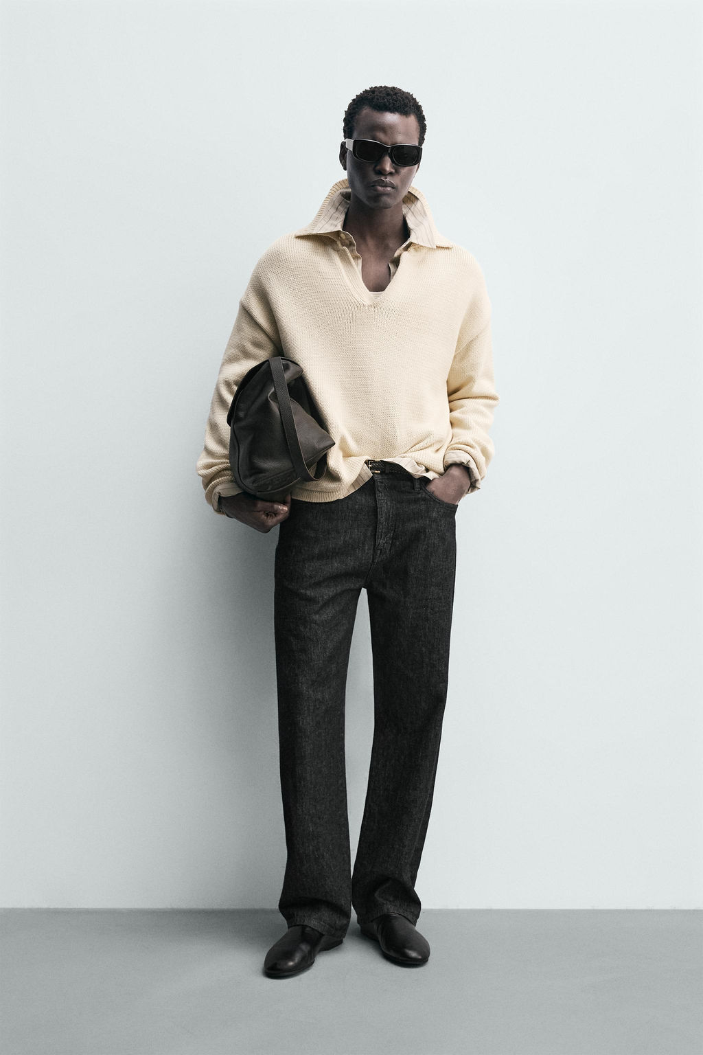 COTTON BLEND KNIT POLO SHIRT - Zara фото 11
