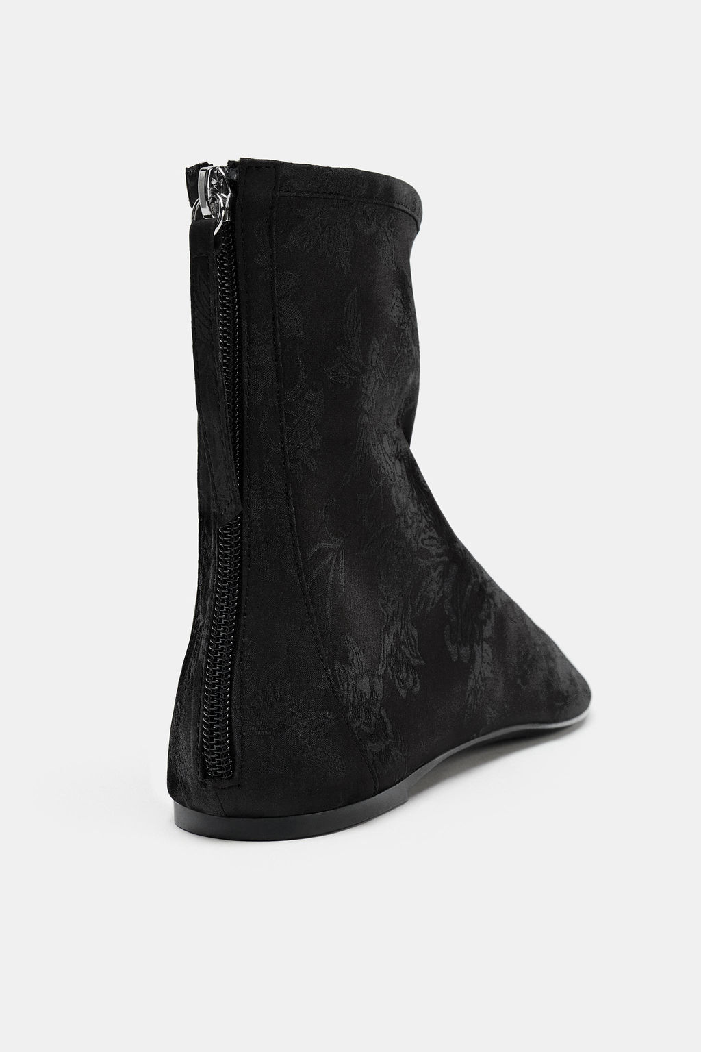 FLAT SATIN-EFFECT ANKLE BOOTS - Zara фото 6