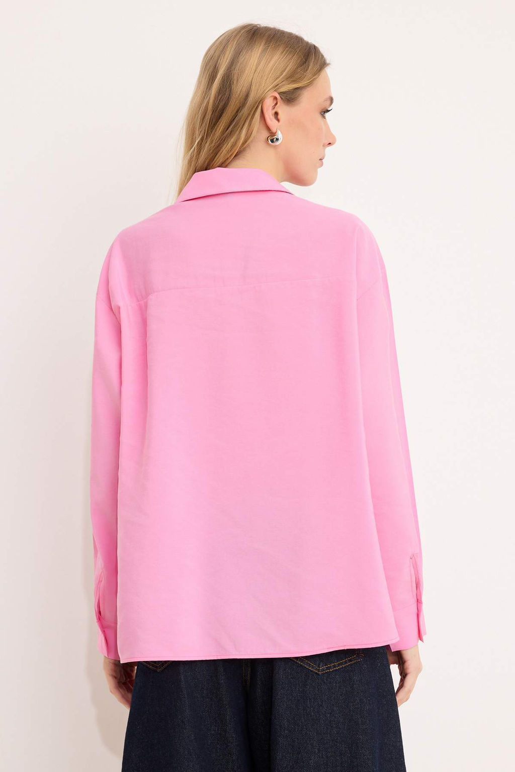 Pembe Genis Kal?p Modal Gomlek TWOSS26GO00077