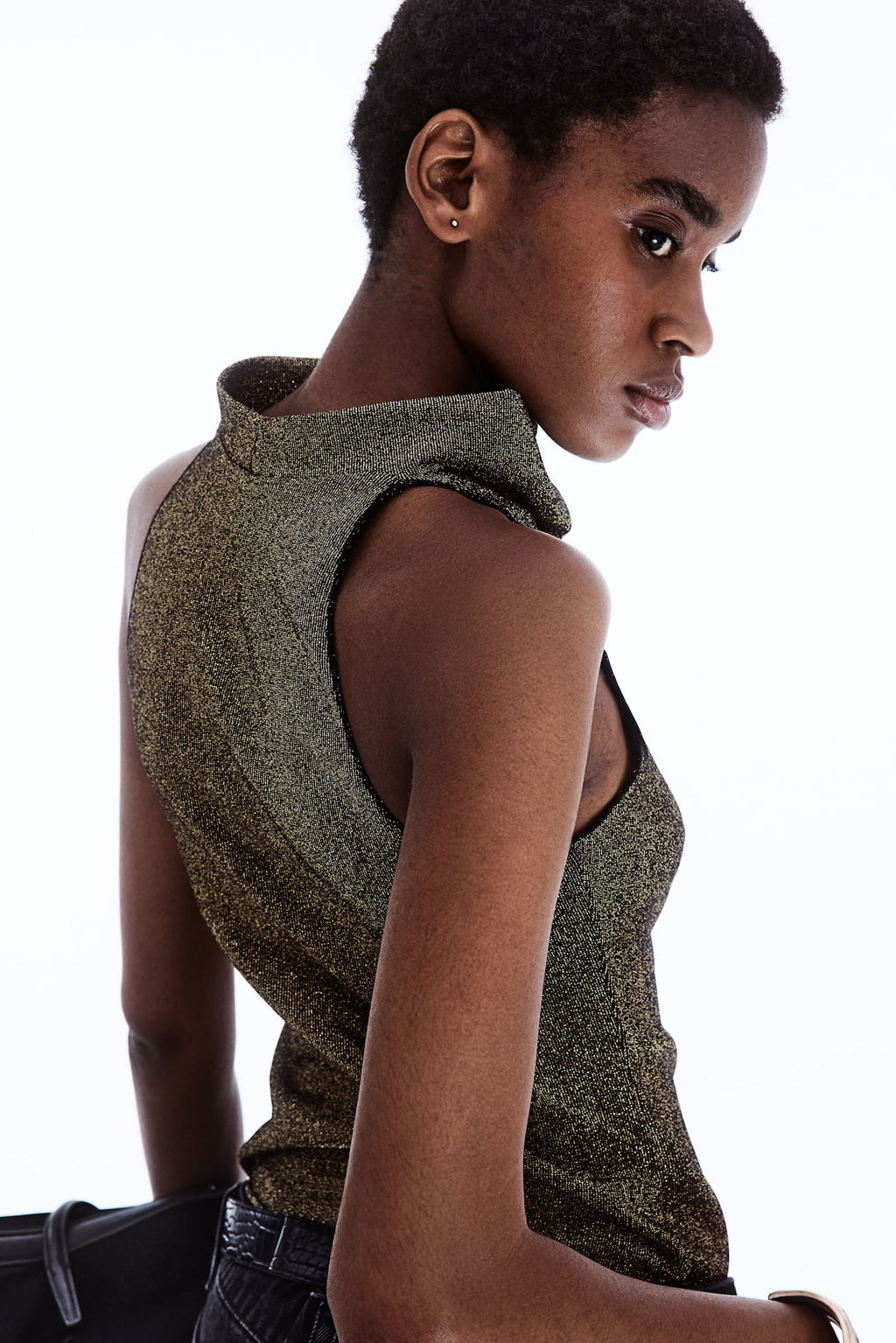 Top brillante con escote drapeado - H&m фото 3