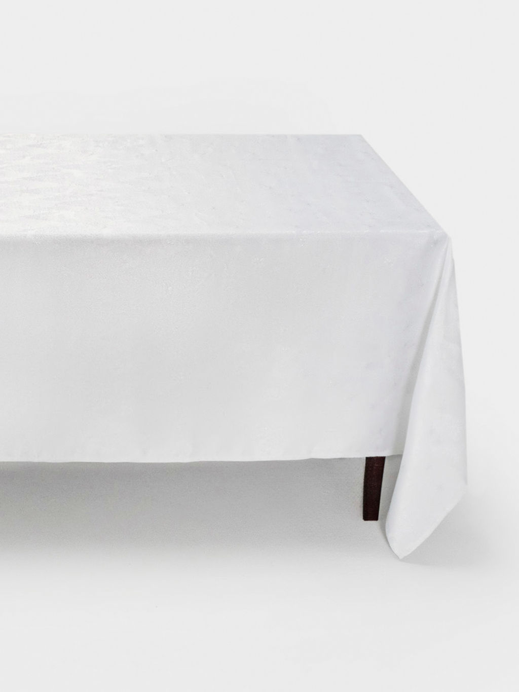 Скатерть, 170х250 см, жаккард, полиэстер, белая, Ели, White forest