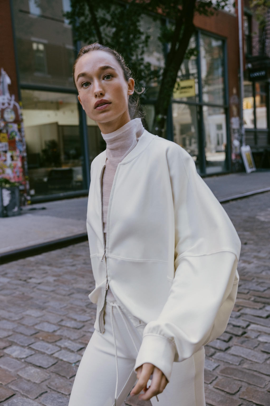 INTERLOCK BOMBER JACKET