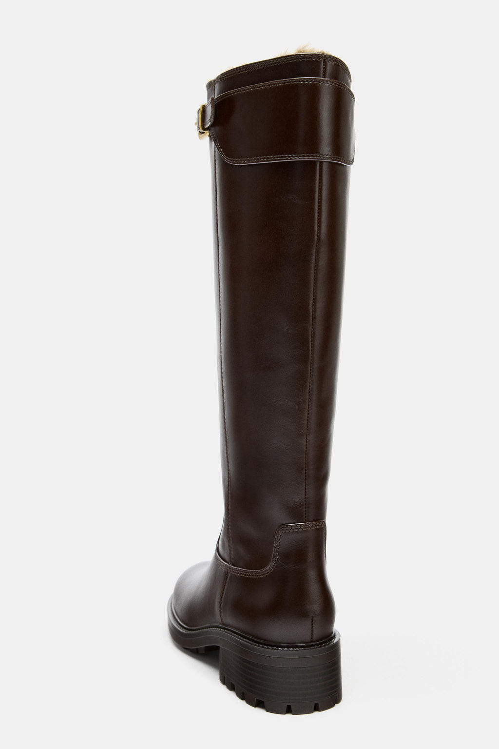 WATER REPELLENT LEATHER BUCKLE BOOTS - Zara фото 17