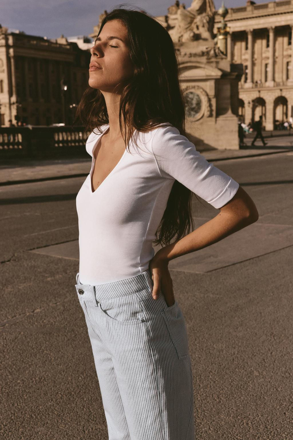 WASHED COTTON T-SHIRT - Zara фото 4